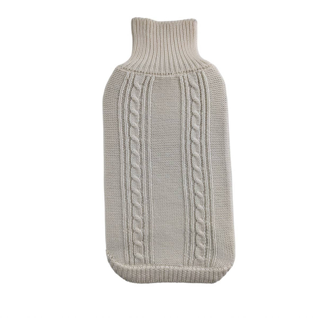 Natural undyed merino wool cable knit dog sweater