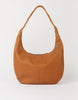 Slouchy Wild Oak leather laptop shoulder bag, back view