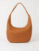 Slouchy Wild Oak leather laptop shoulder bag, front view