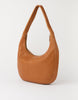 Slouchy Wild Oak leather laptop shoulder bag, side view