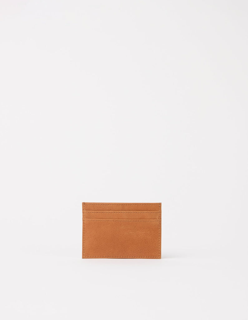 Slim card case in Wild Oak leather, back view