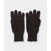 Undyed alpaca gloves in black