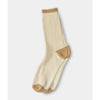 Undyed organic cotton crew socks in Brown Tip